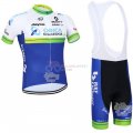 GreenEDGE Cycling Jersey Kit Short Sleeve 2016 Green And Blue