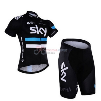 Sky Cycling Jersey Kit Short Sleeve 2010 White And Black
