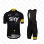 Sky Cycling Jersey Kit Short Sleeve 2016 Yellow And Black