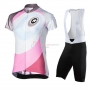 Women Cycling Jersey Kit Assos Short Sleeve 2016 White And Pink