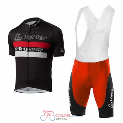 2017 Loffler Pro Racing Cycling Jersey Kit Short Sleeve black