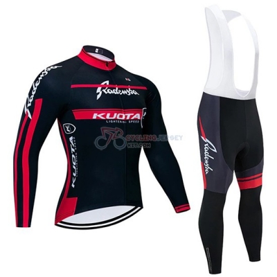 Kuota Cycling Jersey Kit Long Sleeve 2020 Black Red