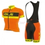 ALE Graphics Prr Bermuda Short Sleeve Cycling Jersey and Bib Shorts Kit 2017 orange and yellow