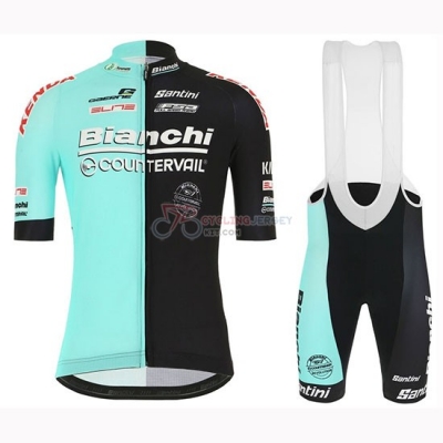 Bianchi Countervail Cycling Jersey Kit Short Sleeve 2019 Black Green