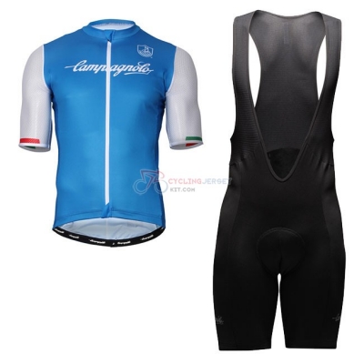 Campagnolo Iridio Cycling Jersey Kit Short Sleeve Blue White