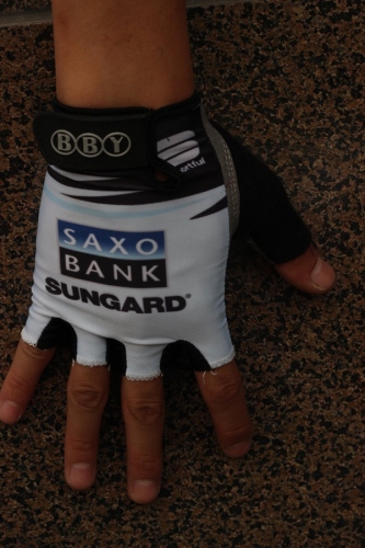Cycling Gloves Saxo Bank Tinkoff 2010 white