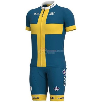 Groupama-FDJ Cycling Jersey Kit Short Sleeve 2020 Campione Sweden