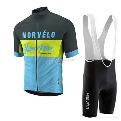 Morvelo Cycling Jersey Kit Short Sleeve 2020 Black Yellow Blue