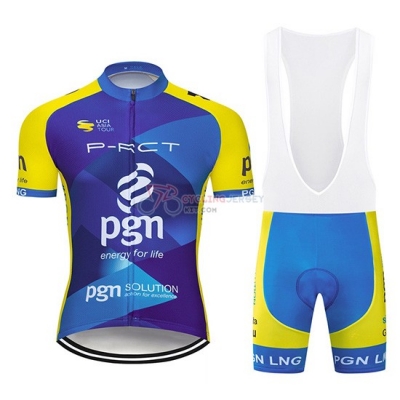 PGN Cycling Jersey Kit Short Sleeve 2019 Blue Lit Yellow