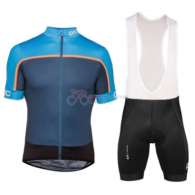 POC Essential Road Block Cycling Jersey Kit Short Sleeve 2018 Blue
