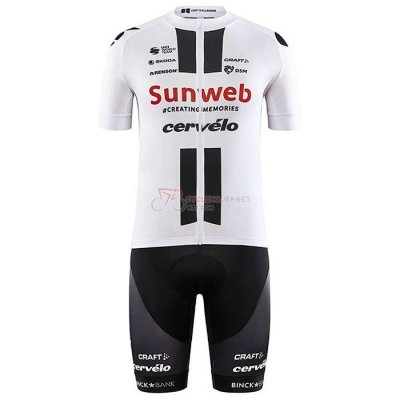 Sunweb Cycling Jersey Kit Short Sleeve 2020 White