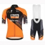 Women Boels Dolmans Cycling Jersey Kit Short Sleeve 2019 Orange