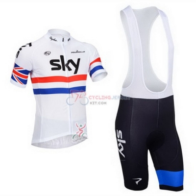 Sky Cycling Jersey Kit Short Sleeve 2013 White