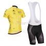 Tour De France Cycling Jersey Kit Short Sleeve 2014 Yellow