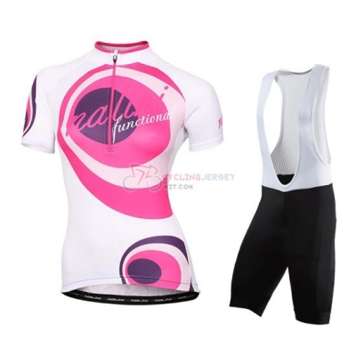 Women Cycling Jersey Kit Nalini Short Sleeve 2016 White And Pink