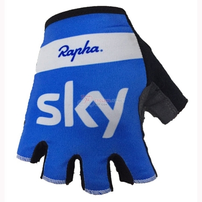 2018 Sky Short Finger Gloves Blue White