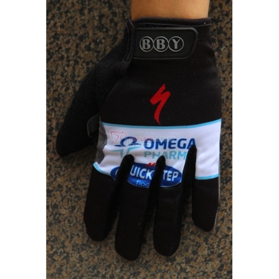 2020 Omega Quick Step Long Finger Gloves Black White