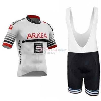 Arkea Samsic Cycling Jersey Kit Short Sleeve 2019 White Red
