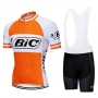 Bic Cycling Jersey Kit Short Sleeve 2019 White Orange