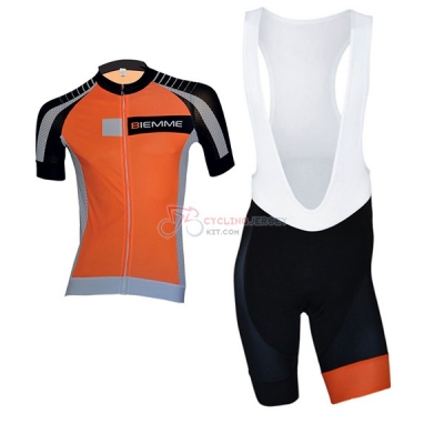 Biemme Moody Short Sleeve Cycling Jersey and Bib Shorts Kit 2017 orange