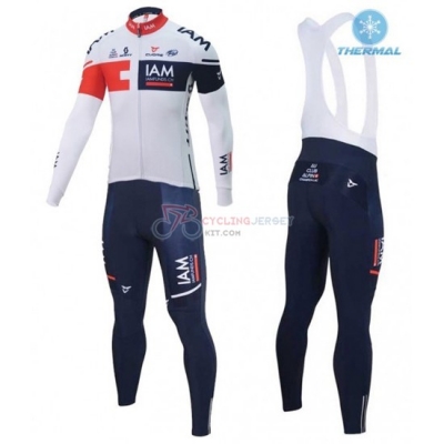 IAM Cycling Jersey Kit Long Sleeve 2016 White And Blue