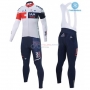IAM Cycling Jersey Kit Long Sleeve 2016 White And Blue
