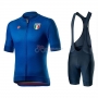 Italy Cycling Jersey Kit Short Sleeve 2020 Blue