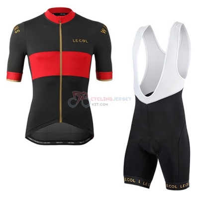 Lecol Cycling Jersey Kit Short Sleeve 2019 Black Red