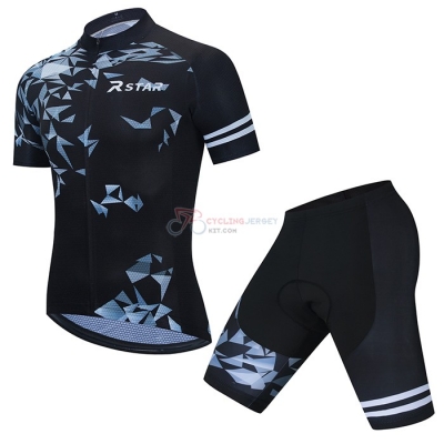 R Star Cycling Jersey Kit Short Sleeve 2021 Black