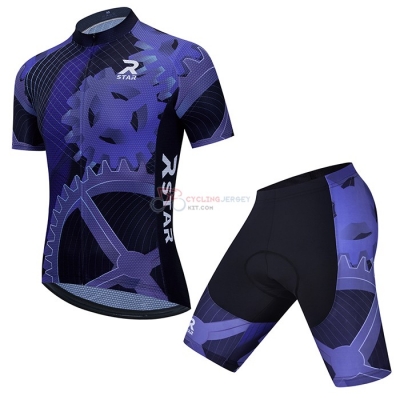 R Star Cycling Jersey Kit Short Sleeve 2021 Purple