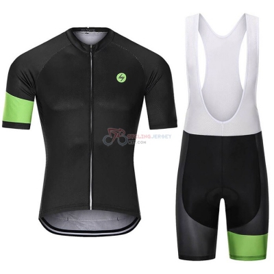 Steep Cycling Jersey Kit Short Sleeve 2021 Black Green(2)