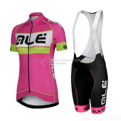 Women ALE Cycling Jersey Kit Short Sleeve 2019 Pink Gray
