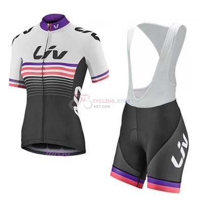 Women Liv Cycling Jersey Kit Short Sleeve 2019 Black White Fuchsia