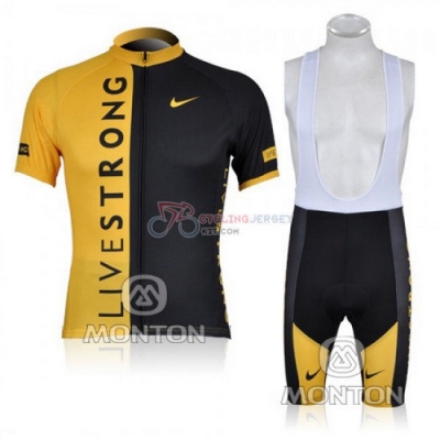 Livestrong Cycling Jersey Kit Short Sleeve 2009 Black And Yellow