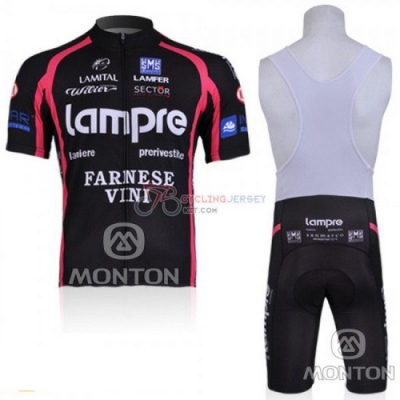 Lampre Cycling Jersey Kit Short Sleeve 2010 Black