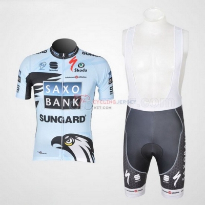 Saxobank Cycling Jersey Kit Short Sleeve 2011 Light Blue