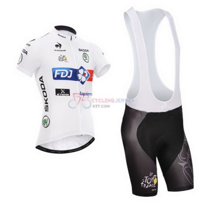 FDJ Cycling Jersey Kit Short Sleeve 2014 White