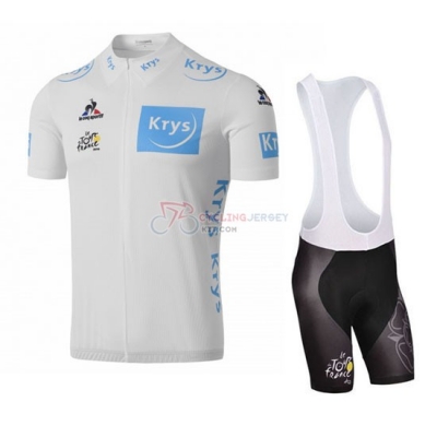 Tour De France Cycling Jersey Kit Short Sleeve 2016 Blue And White