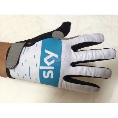 2020 Sky Long Finger Gloves White
