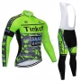 Tinkoff Saxo Bank Cycling Jersey Kit Long Sleeve 2020 Green Camuffamento