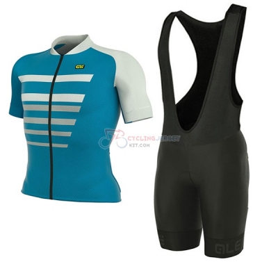 ALE Prr 2.0 Piuma Short Sleeve Cycling Jersey and Bib Shorts Kit 2017 light blue