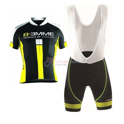 Biemme Identity Short Sleeve Cycling Jersey and Bib Shorts Kit 2017 black and yellow