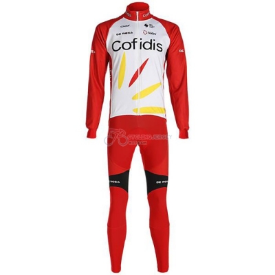Cofidis Cycling Jersey Kit Long Sleeve 2020 Red