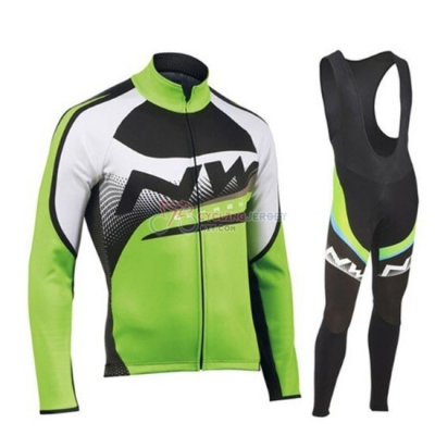 Northwave Cycling Jersey Kit Long Sleeve 2019 Green Black White