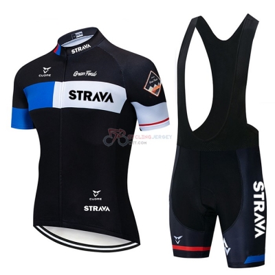 STRAVA Cycling Jersey Kit Short Sleeve 2020 Black