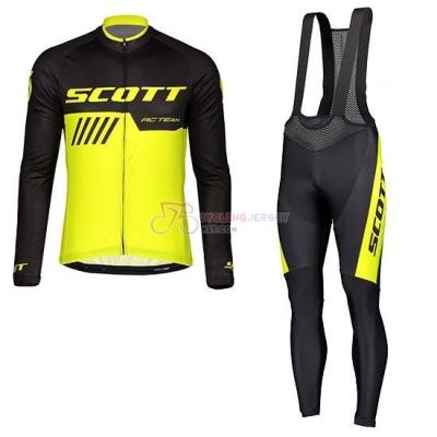 Scott Cycling Jersey Kit Long Sleeve 2019 Black Yellow