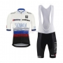 Slovakia Cycling Jersey Kit Short Sleeve 2020 White Black Blue