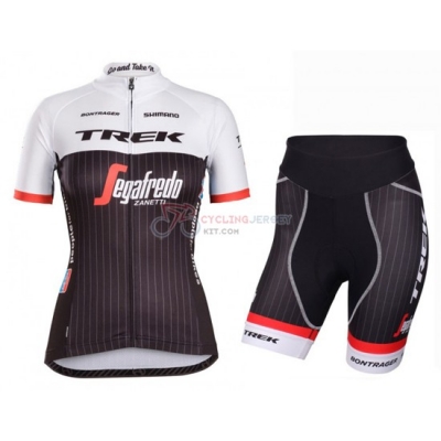 Women Trek Cycling Jersey Kit Short Sleeve 2016 Black And Red