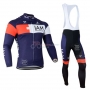 IAM Cycling Jersey Kit Long Sleeve 2015 White And Blue