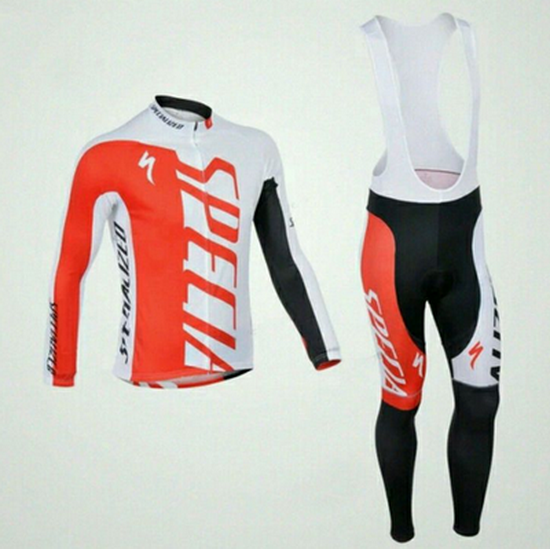Specialized Cycling Jersey Kit Long Sleeve 2016 Orange And White